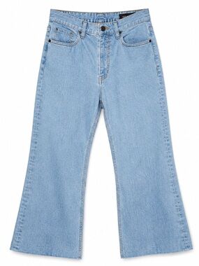 Rag & Bone Light Wash Cropped Flare Jeans Size 28 High Rise
